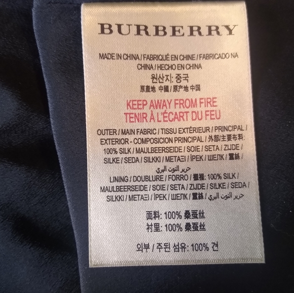 Burberry Brit 100% silk fully lined mini skirt US size 8, in teal floral print. - Picture 5 of 6